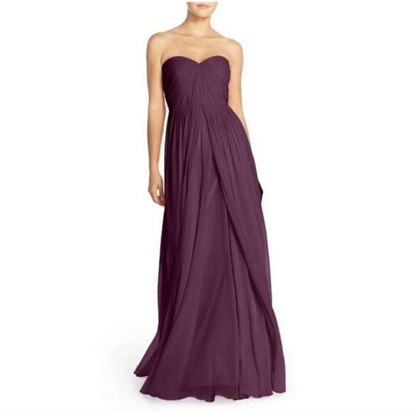 Jenny Yoo Dresses & Skirts - Jenny Yoo Mira Pleated Convertible Gown Bridesmaid Dress Black Currant 12 NWT